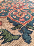 9 x 12'6 Large 1920s Spanish Rug / 9x12 vintage rug (#1251) - Blue Parakeet Rugs