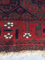 3'3 x 6'4 Antique Baluch Rug / 3x6 worn vintage rug (#745) - Blue Parakeet Rugs