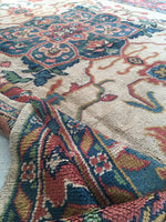 9 x 12'6 Large 1920s Spanish Rug / 9x12 vintage rug (#1251) - Blue Parakeet Rugs