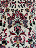 2'8 x 13'2 Skinny Vintage floral on ivory ground runner #2104 / 3x13 Vintage runner - Blue Parakeet Rugs