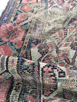 3'5 x 15' Antique Persian Malayer Runner / long vintage runner / 15' rug runner - Blue Parakeet Rugs