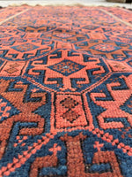 3' x 5'5' Nomadic Baluchistan rug #2099 / 3x6 Vintage Rug - Blue Parakeet Rugs