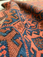 3' x 5'5' Nomadic Baluchistan rug #2099 / 3x6 Vintage Rug - Blue Parakeet Rugs