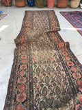 3'5 x 15' Antique Persian Malayer Runner / long vintage runner / 15' rug runner - Blue Parakeet Rugs