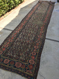 3'5 x 15' Antique Persian Malayer Runner / long vintage runner / 15' rug runner - Blue Parakeet Rugs