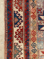 5’6 x 7’1 Antique Kazak Rug (#1387ML) - Blue Parakeet Rugs