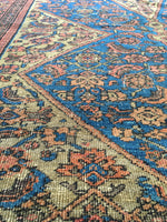 5'2 x 9'4 Antique Persian Ferahan Sarouk / Large Vintage Rug (#229) - Blue Parakeet Rugs