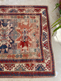 5’6 x 7’1 Antique Kazak Rug (#1387ML) - Blue Parakeet Rugs