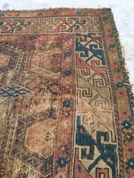 4'5 x 6'2 Antique Shirvan Caucasian rug - Blue Parakeet Rugs