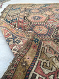 4'5 x 6'2 Antique Shirvan Caucasian rug - Blue Parakeet Rugs