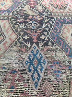 4'5 x 6'2 Antique Shirvan Caucasian rug - Blue Parakeet Rugs