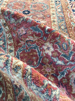 10'3 x 12'9 masterpiece antique Persian Bibikabad Rug - Blue Parakeet Rugs