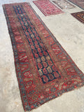3'2 x 11' Antique worn Persian runner #2260 / 3x11 Vintage Runner - Blue Parakeet Rugs