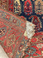 3'2 x 11' Antique worn Persian runner #2260 / 3x11 Vintage Runner - Blue Parakeet Rugs