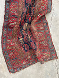 3'2 x 11' Antique worn Persian runner #2260 / 3x11 Vintage Runner - Blue Parakeet Rugs