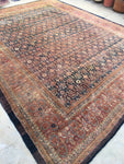10'3 x 12'9 masterpiece antique Persian Bibikabad Rug - Blue Parakeet Rugs