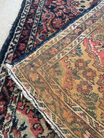 2'7 x 4'1 Antique Persian Scatter rug #2263-A / 3x4 Vintage Rug - Blue Parakeet Rugs