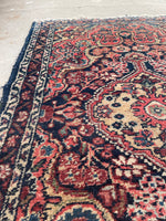 2'7 x 4'1 Antique Persian Scatter rug #2263-A / 3x4 Vintage Rug - Blue Parakeet Rugs