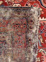 4'8 x 6'9 Antique worn Persian Tabriz rug #1954ML / 5x7 Vintage Rug - Blue Parakeet Rugs