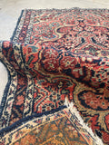 2'7 x 4'1 Antique Persian Scatter rug #2263-A / 3x4 Vintage Rug - Blue Parakeet Rugs