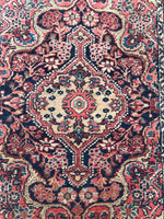 2'7 x 4'1 Antique Persian Scatter rug #2263-A / 3x4 Vintage Rug - Blue Parakeet Rugs