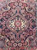 2'7 x 4'1 Antique Persian Scatter rug #2263-A / 3x4 Vintage Rug - Blue Parakeet Rugs
