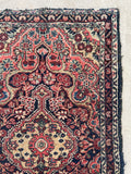 2'7 x 4'1 Antique Persian Scatter rug #2263-A / 3x4 Vintage Rug - Blue Parakeet Rugs
