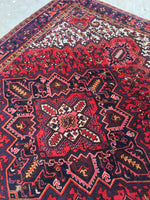 7'2 x 10' Vintage Persian Heriz Rug - Blue Parakeet Rugs