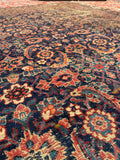 4'8 x 6'9 Antique worn Persian Tabriz rug #1954ML / 5x7 Vintage Rug - Blue Parakeet Rugs