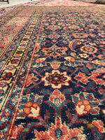 4'8 x 6'9 Antique worn Persian Tabriz rug #1954ML / 5x7 Vintage Rug - Blue Parakeet Rugs