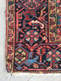 6'3 x 8'5 Antique Persian Heriz / 6x9 vintage Persian rug - Blue Parakeet Rugs