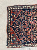2' x 2'4 Antique Persian Ferahan rug #2265 / 2x2 Vintage Rug - Blue Parakeet Rugs