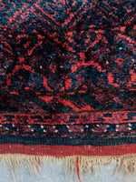 1'7 x 3'3 antique nomadic Baluch scatter rug (#1103) - Blue Parakeet Rugs