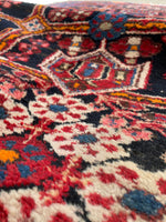 4'3 x 6'7 Vintage and bold tribal rug #1955 / 4x7 Vintage Rug - Blue Parakeet Rugs