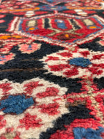 4'3 x 6'7 Vintage and bold tribal rug #1955 / 4x7 Vintage Rug - Blue Parakeet Rugs
