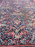 9'10 x 13'6 Midnight Blue Antique Mahal - Blue Parakeet Rugs