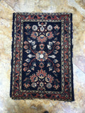 2' x 2'9 Persian Lilihan rug mat / small antique rug - Blue Parakeet Rugs