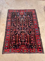 5'6 x 7'6 Antique Jewel toned Malayer rug #2107 / 6x8 Vintage Rug - Blue Parakeet Rugs