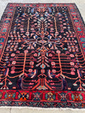 5'6 x 7'6 Antique Jewel toned Malayer rug #2107 / 6x8 Vintage Rug - Blue Parakeet Rugs