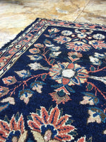 2' x 2'9 Persian Lilihan rug mat / small antique rug - Blue Parakeet Rugs