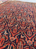 3'6 x 6'4 Late 19th Century tribal Malayer rug #1957ML/ 4x6 Vintage Rug - Blue Parakeet Rugs