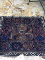 2'3 x 2'9 Antique Baluch Rug mat / Small  Rug (#647) - Blue Parakeet Rugs