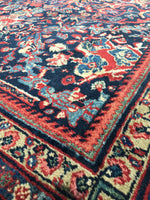 9'10 x 13'6 Midnight Blue Antique Mahal - Blue Parakeet Rugs