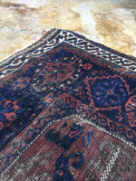 2'3 x 2'9 Antique Baluch Rug mat / Small  Rug (#647) - Blue Parakeet Rugs