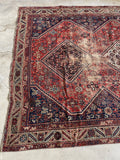 7’ x 9’6 Antique Persian Shiraz rug #2778 - Blue Parakeet Rugs