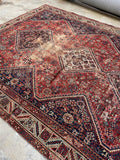 7’ x 9’6 Antique Persian Shiraz rug #2778 - Blue Parakeet Rugs