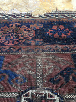 2'3 x 2'9 Antique Baluch Rug mat / Small  Rug (#647) - Blue Parakeet Rugs