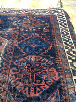 2'3 x 2'9 Antique Baluch Rug mat / Small  Rug (#647) - Blue Parakeet Rugs