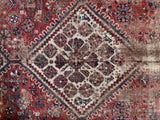 7’ x 9’6 Antique Persian Shiraz rug #2778 - Blue Parakeet Rugs