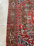 8'7 x 10' Square tribal Serapi rug #2109 / 9x10 Vintage Rug - Blue Parakeet Rugs